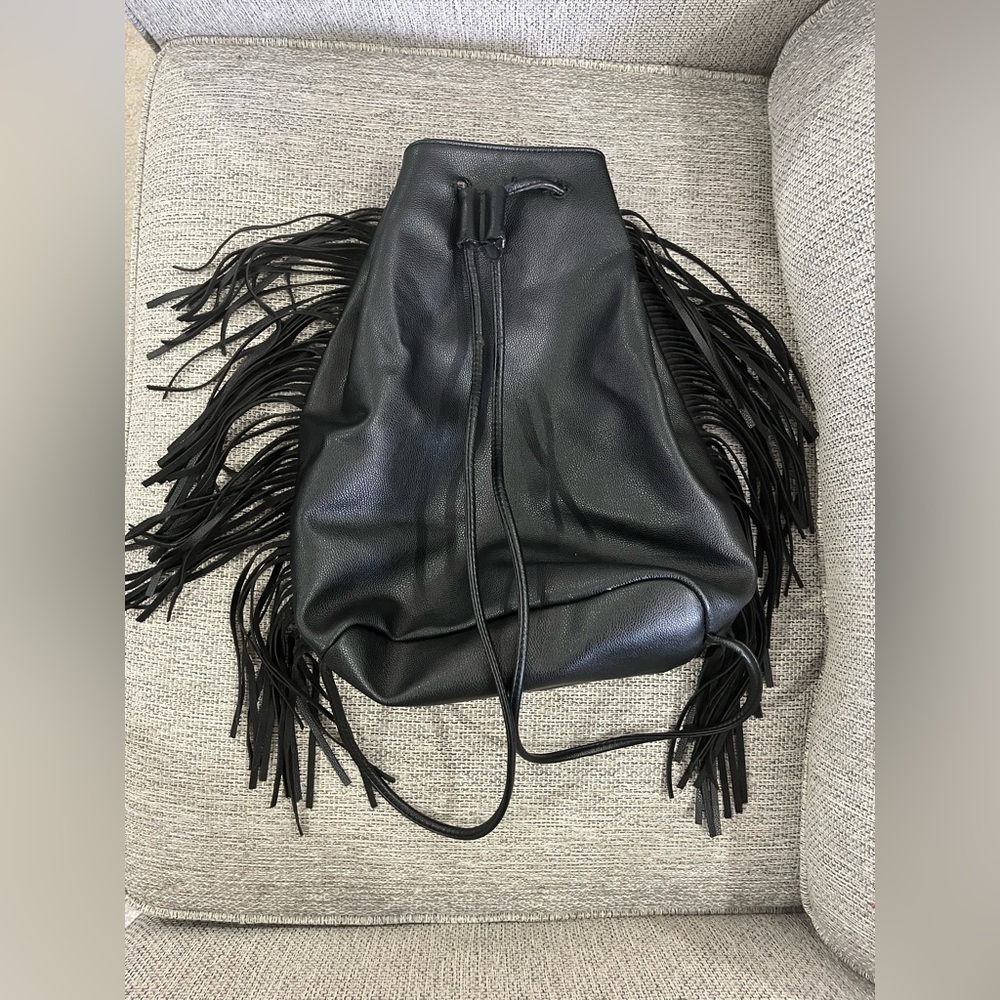 Victoria's Secret Black Fringe Bag - Picture 2 of 2